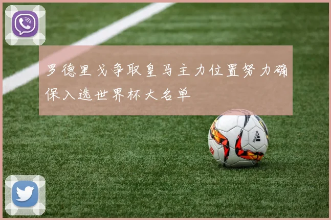 罗德里戈争取皇马主力位置努力确保入选世界杯大名单
